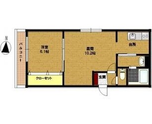 新道東駅 徒歩13分 4階の物件間取画像